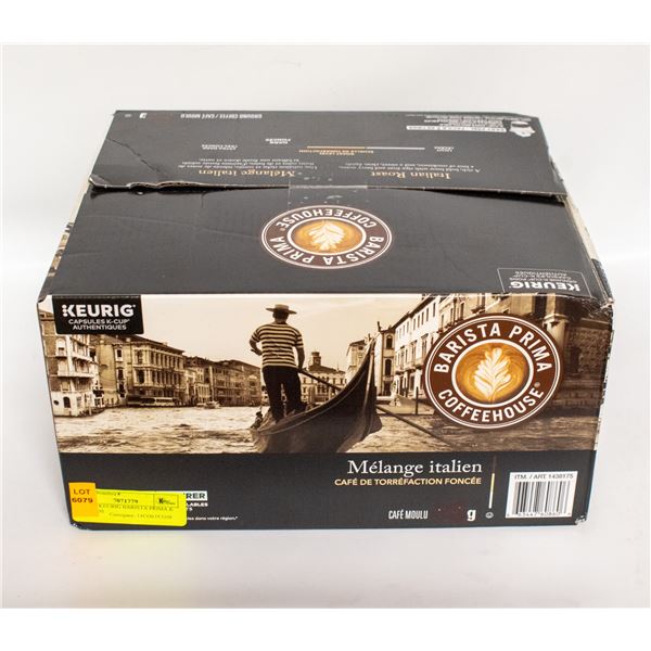 BOX OF KEURIG BARISTA PRIMA K CUP PODS