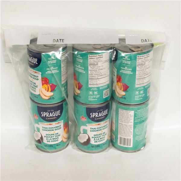 REPACKED 6 X 398ML SPRAGUE THAI COCONUT CHICKEN SO