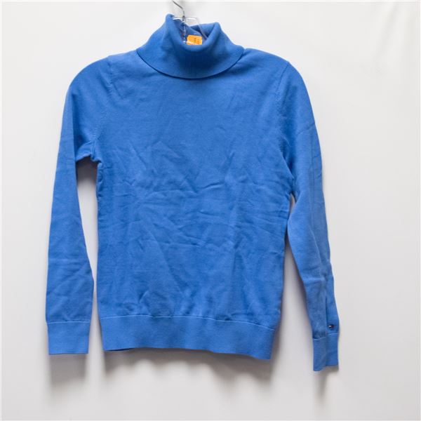 NEW TOMMY HILFIGER WOMENS TURTLENECK XS BLUE