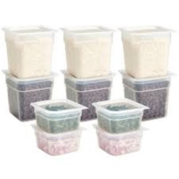 16 PIECES CAMBRO FOOD STORAGE CONTAINERS