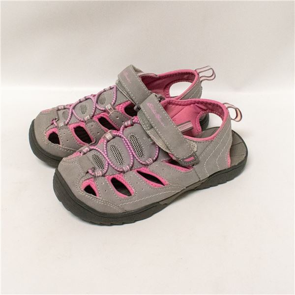EDDIE BAUER GIRLS PINK BUMP TOE SANDALS SIZE 2