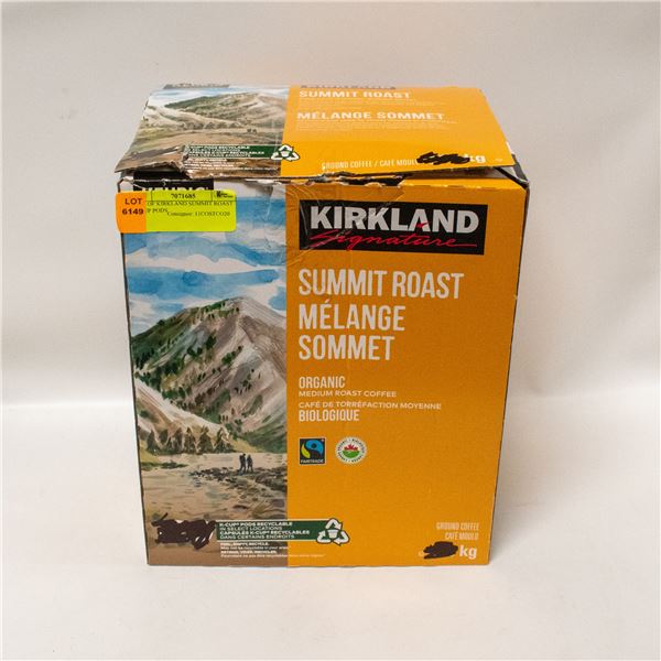 BOX OF KIRKLAND SUMMIT ROAST K CUP PODS