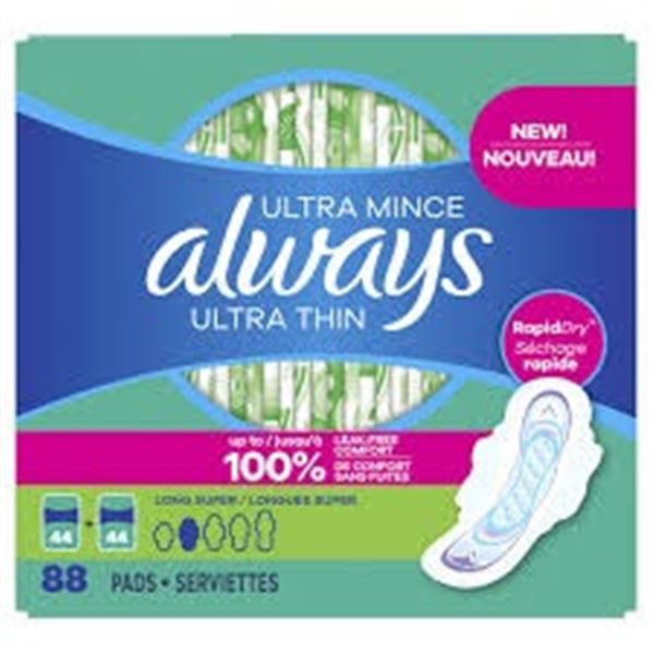 88 PADS ALWAYS ULTRA THIN LONG SUPER