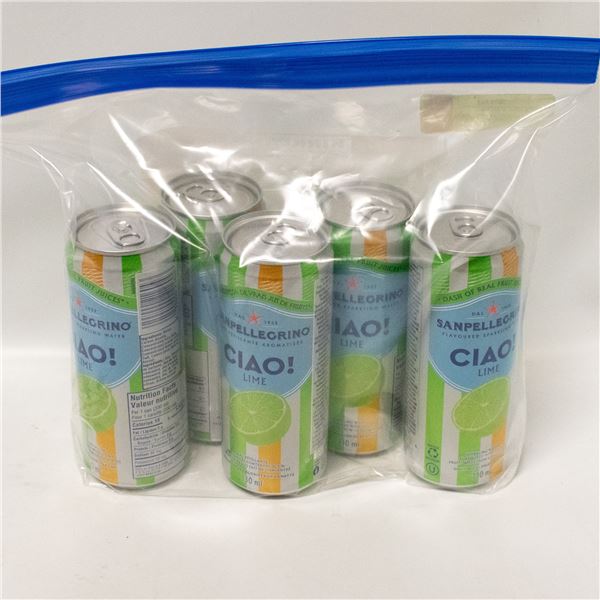 REPACKED 5 X 330ML SANPELLEGRINO LIME SPARKLING