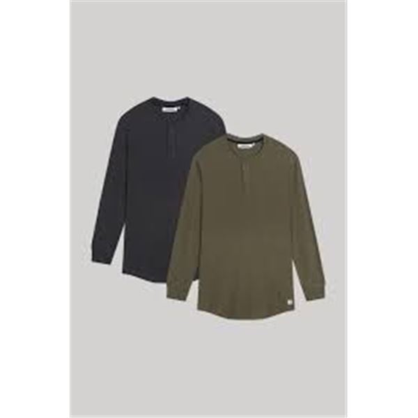 NEW 2PK MODERN ENGLISH LONG SLEEVE WAFFLE TEES XXL