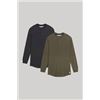 Image 1 : NEW 2PK MODERN ENGLISH LONG SLEEVE WAFFLE TEES XXL