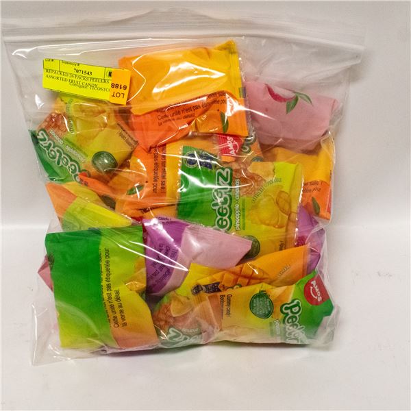 REPACKED 26 PACKS PEELERS ASSORTED FRUIT CANDY