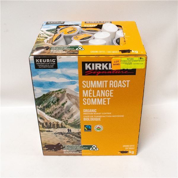 BOX OF KIRKLAND SUMMIT ROAST K CUP COFFEE PODS