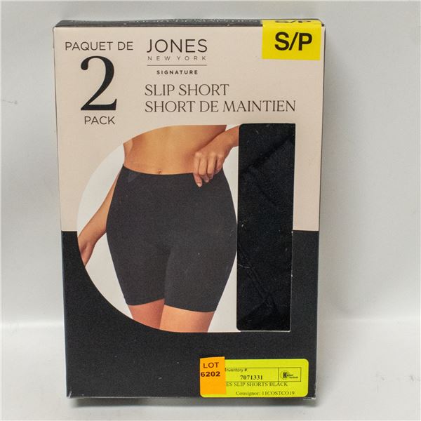 2PK JONES SLIP SHORTS BLACK SMALL