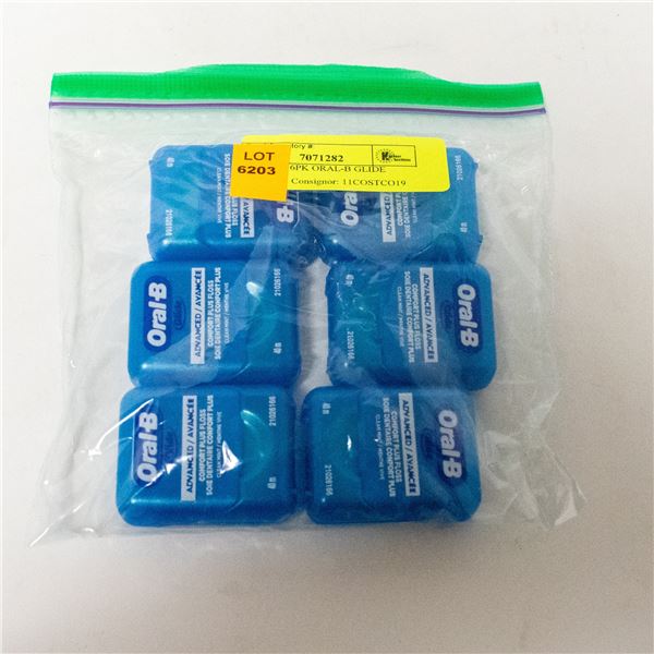 REPACKED 6PK ORAL-B GLIDE FLOSS