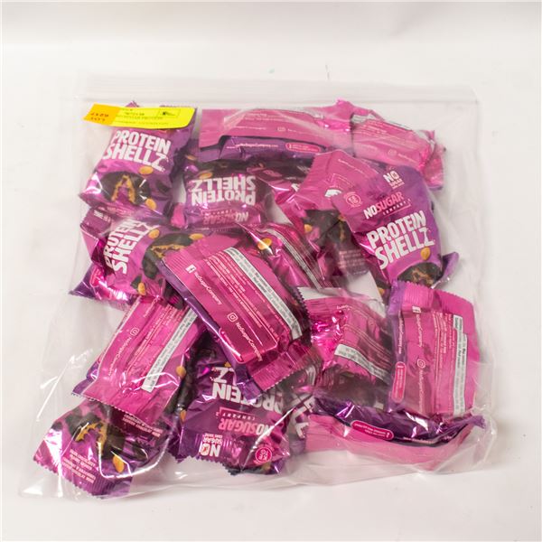 BAG OF 23 NO SUGAR PROTEIN SHELLZ