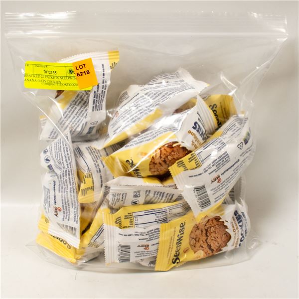 REPACKED 22 PACKETS SEEDWISE BANANA OATS COOKIES