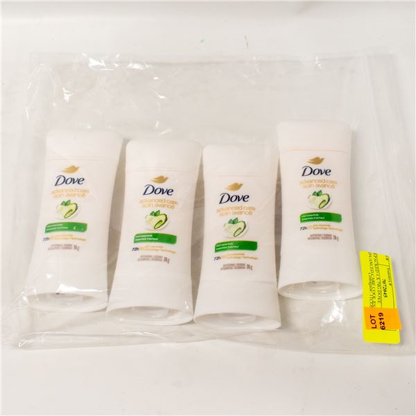 REPACKED 4 X 74G DOVE ADVANCED CARE COOL ESSENTIAL