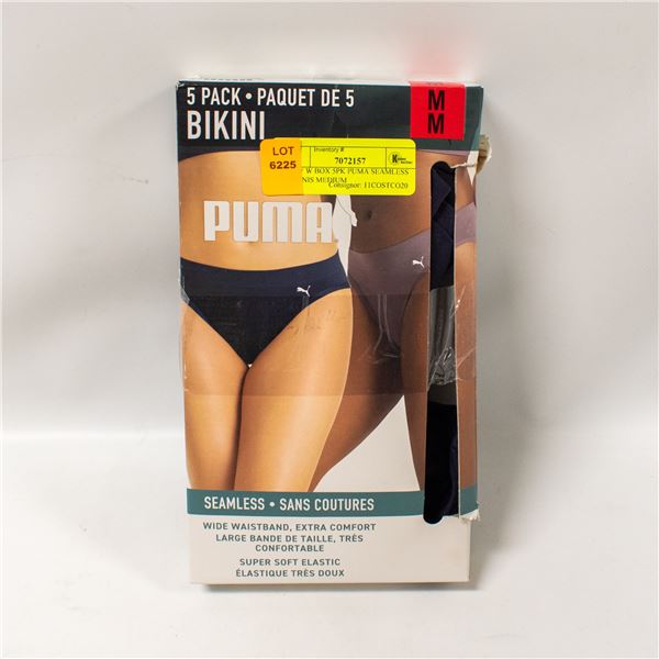 NEW W BOX 5PK PUMA SEAMLESS BIKINIS MEDIUM