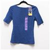 Image 1 : NEW ELLEN TRACY BOATNECK TEE EXTENDED SLEEVES
