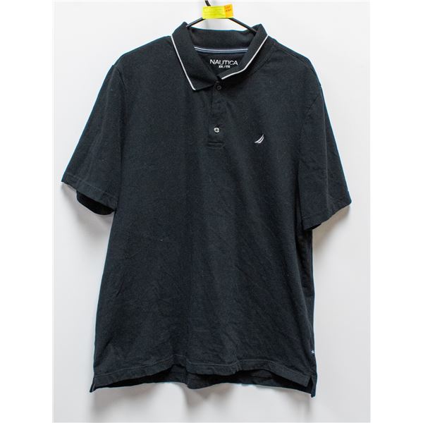 NAUTICA 100% COTTON BLACK POLO SHIRT SIZE XXL
