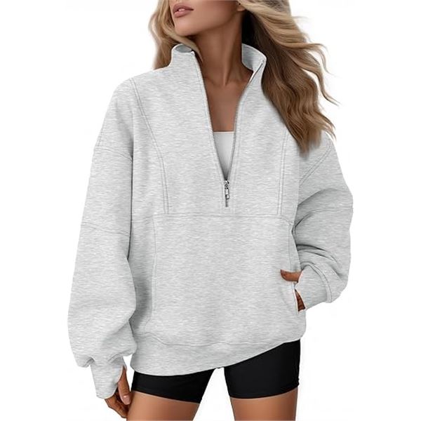 NEW DANSKIN HALF ZIP PULLOVER OVERSIZED FLEECE