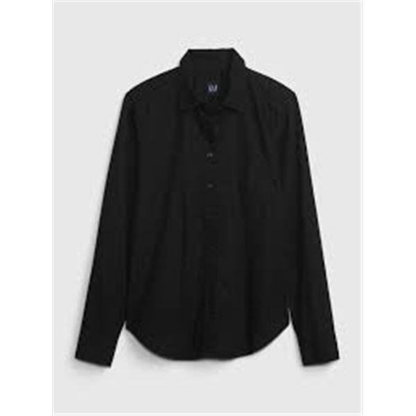 NEW GAP POPLIN WOMENS SHIRT XS BLACK