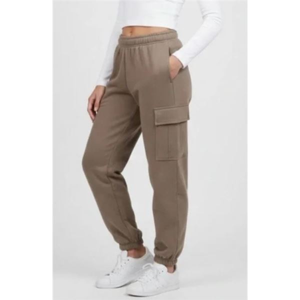 NEW TUFF ATHLETICS LIGHT BROWN SWEATPANTS SZ SM