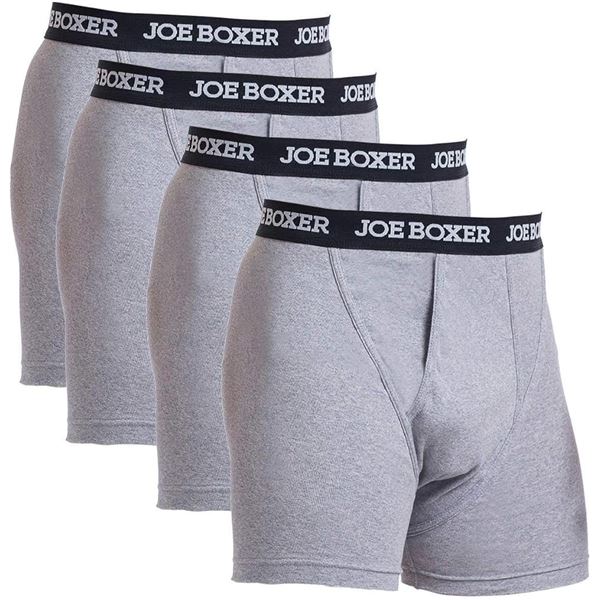 NEW JOE BOXER MENS 4PK BOXER BRIEFS SIZE LARGE