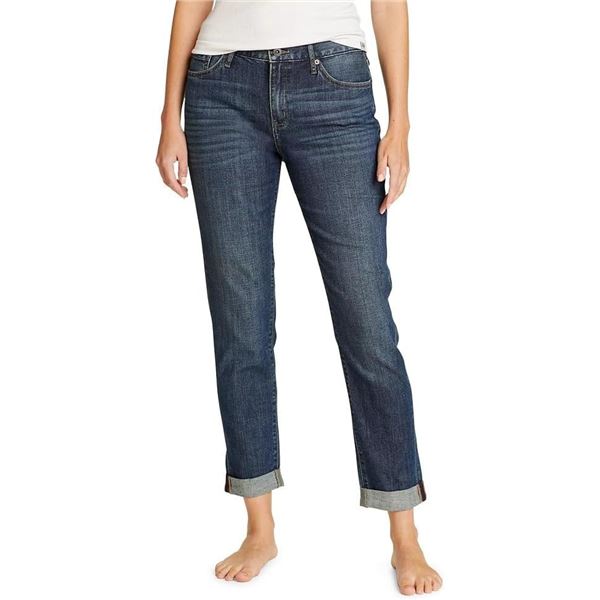 NEW EDDIE BAUER BOYFRIEND MIDRISE SLIM JEANS SZ 12