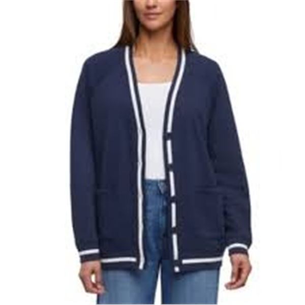 NEW GAP FLEECE CARDIGAN NAVY XS