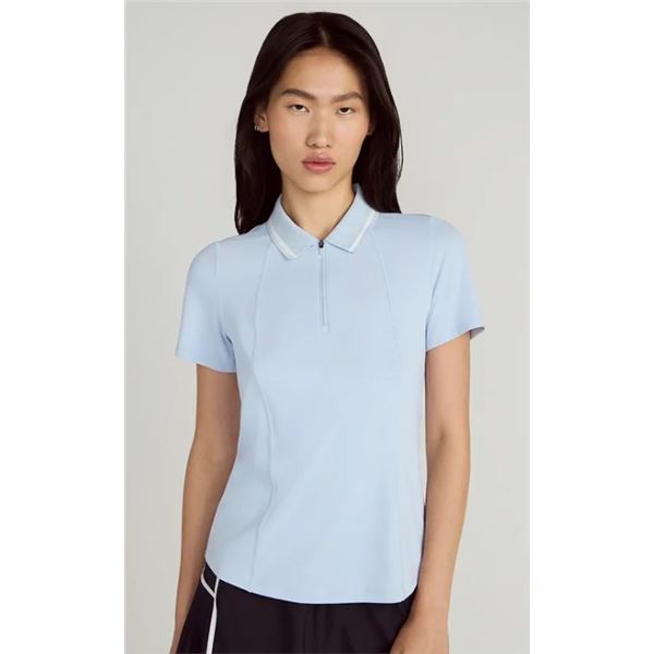 NEW MONDETTA WOMEN'S SHORT SLEEVE PIQUE SHIRT SZ M