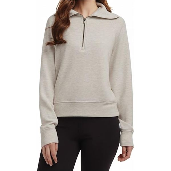 NEW DANSKIN HALF ZIP PULLOVER OVERSIZED FLEECE