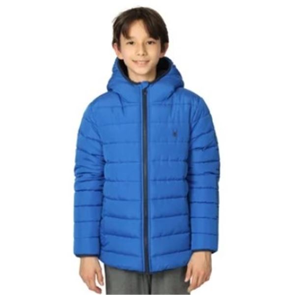 NEW SPYDER SHERPA LINED KIDS PUFFER JACKET BLUE