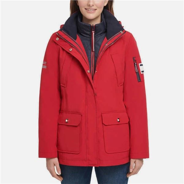 NEW TOMMY HILFIGER 3-IN-1 JACKET - RED COLOR