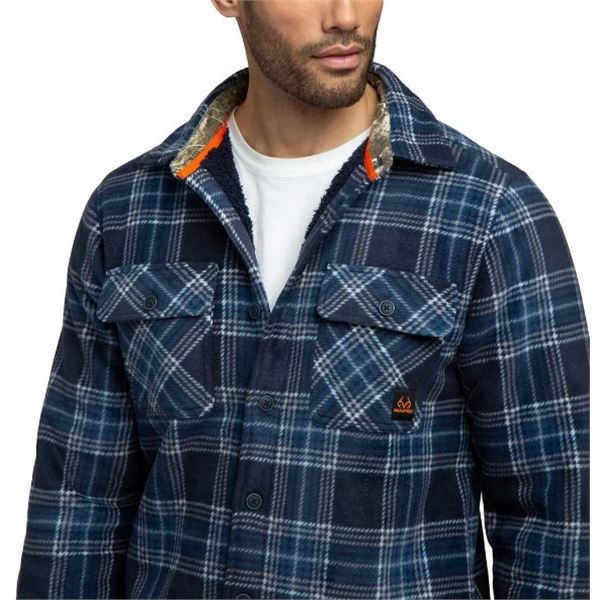 NEW REALTREE FLEECE PLAID JACKET SIZE MEDIUM