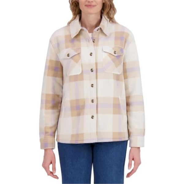 NEW SAGE COLLECTIVE WOMEN'S PLUSH SHIRT JACKET LRG