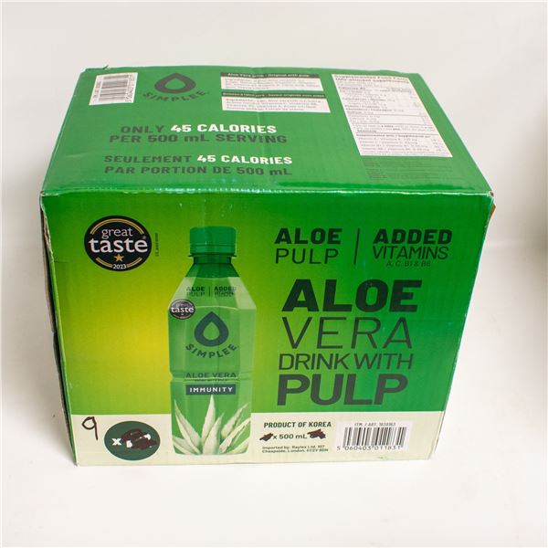 9 X 500ML SIMPLEE ALOE VERA DRINK WITH PULP