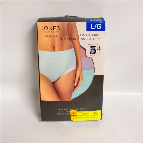 NEW JONES NEW YORK SEAMLESS BRIEF 4 PACK SIZE LRG
