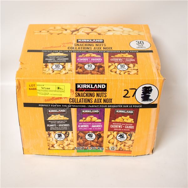 BOX OF 27PKS KIRKLAND SNACKING NUTS VARIETY PACK