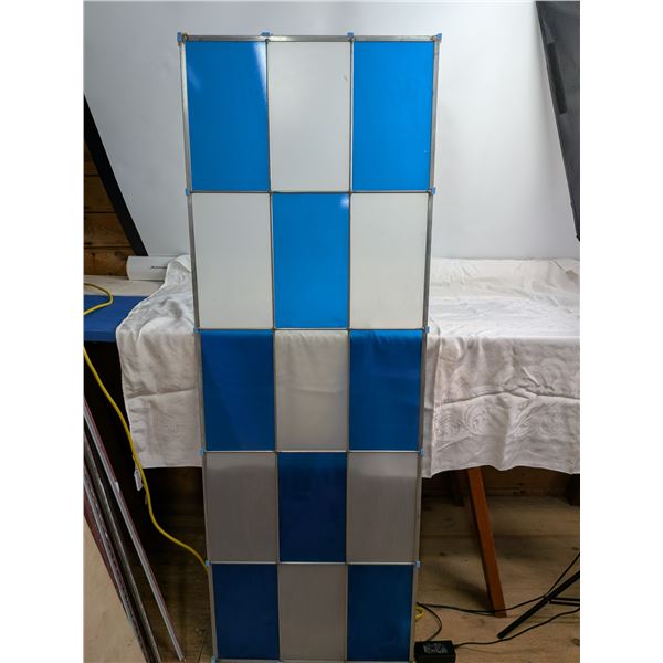 Blue and White Glass Door Insert