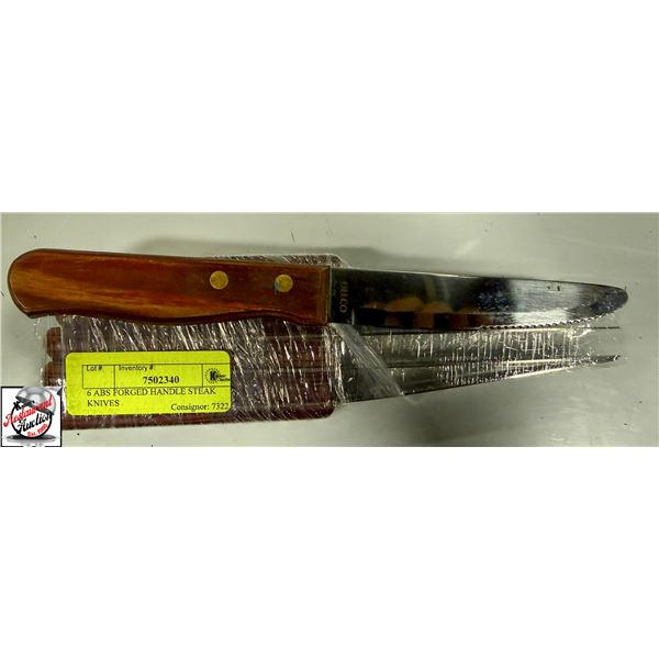 6 ABS FORGED HANDLE STEAK KNIVES