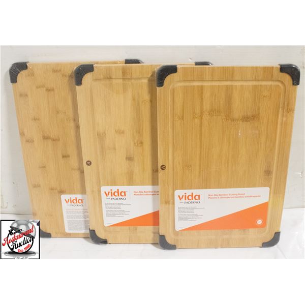LOT OF 3 NEW PADERNO CUTTING BOARDS 12X18"