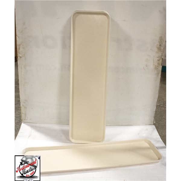 12 NEW CARLISLE PEARL WHITE MARKET TRAYS