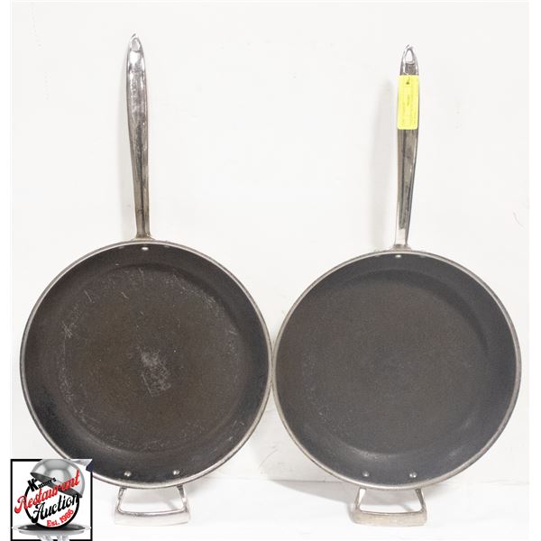2 HEAVY DUTY THERMALLOY 13" FRY PANS