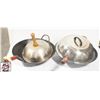 Image 1 : 2 14" WOKS W/ STEAM COVERS