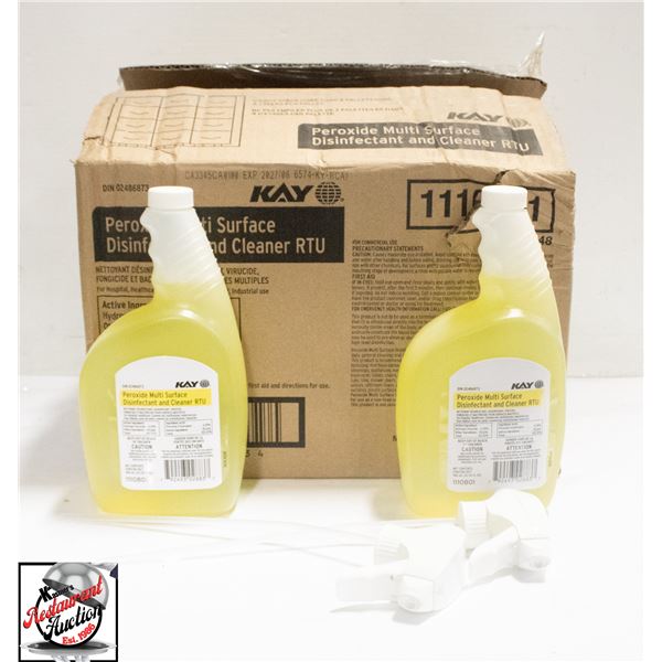 BOX OF KAY PEROXIDE MULTI SURFACE DISINFECTANT AND
