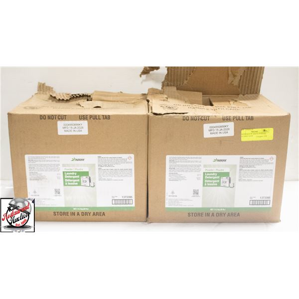 TWO BOXES OF ARRAY POWDER LAUNDRY SOAP