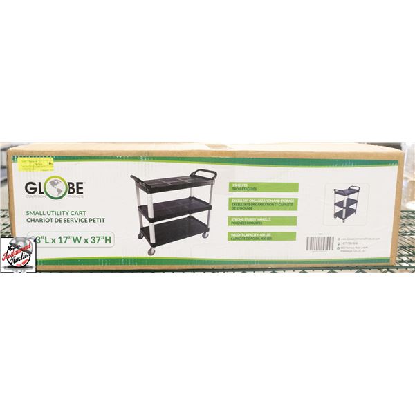 BRAND NEW GLOBE SMALL 3 TIER UTILITY CART