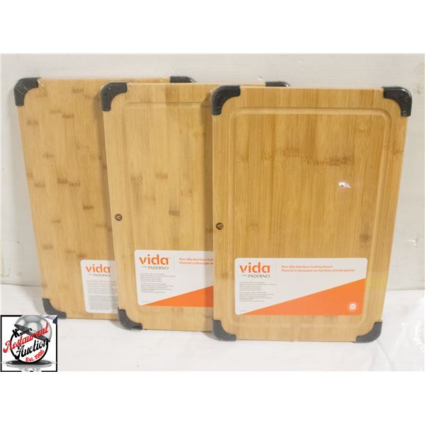 LOT OF 3 NEW PADERNO CUTTING BOARDS 12X18"