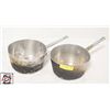 Image 1 : TWO APPROX 3.5 US QUARTS ALUMINUM SAUCE POTS