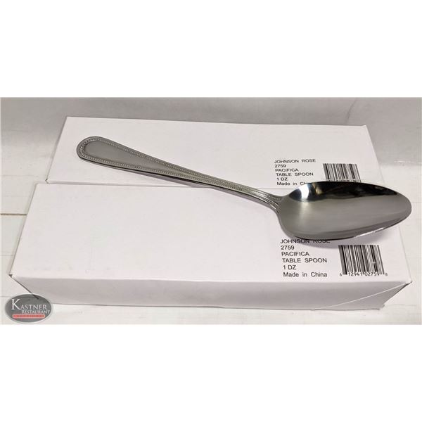 24 NEW JOHNSON ROSE PACIFICA TABLE SPOONS