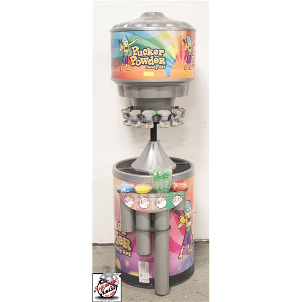 PUCKER POWDER CANDY DISPENSOR+STOCK AND TUBES