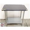 Image 1 : NEWLY ASSEMBLED 36" X 24" S/S WORK TABLE W/