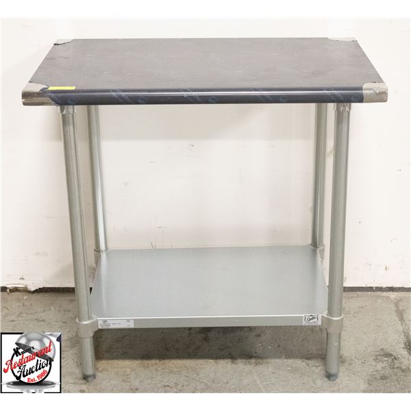 NEWLY ASSEMBLED 36" X 24" S/S WORK TABLE W/